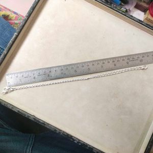 Pure silver snack chain anklets 1 pair