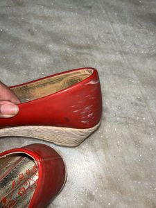 Red Wedge Heels