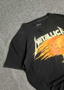 Metallica "Flame Skull" Single stich T-Shirt