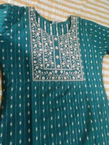 Beautiful green Embroidered Kurta