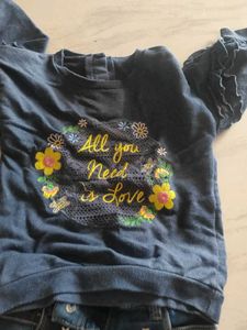 Girls Denim Jeans and Top Set