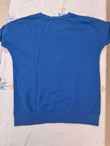 Vibrant Blue Cotton Regular Tshirt