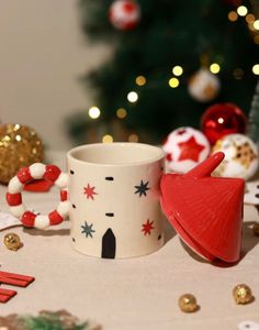 Unique House Shaped Mug with Lid