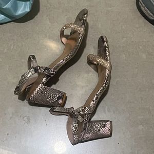 Statement Golden Branded Heel Sandles