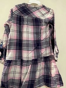 Checker pattern Shirt Dress By Coolclub