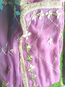 gota Patti saree with blouse 44 inch