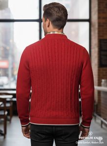 Red Cable Knit Sweater