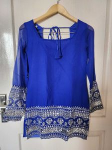 Elegant Royal Blue Embroidered Kurta Set
