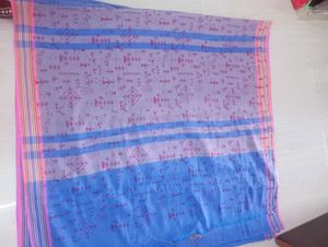 New Blue Pure Cotton Soft Saree