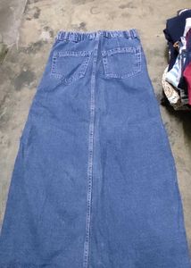 Classic Denim Maxi Skirt