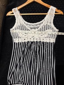 Chic Striped Crochet Top