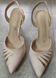 Original Rosso Brunello Beige Slingback Heels