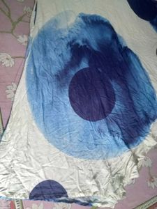 Blue Tie-Dye Asymmetrical Dress