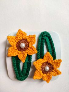 Handmade Crochet Hair Clips