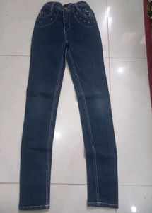 Dark Wash Embroidered Jeans