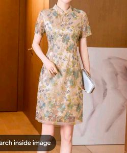 11238. Elegant Floral Embroidered Cheongsam Dress