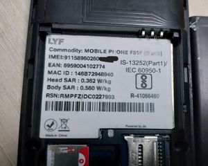JIO LYF F61F phone without Battery And Charger