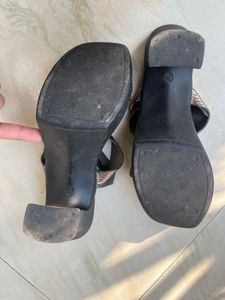 Metallic 4 inch Wedge Sandals