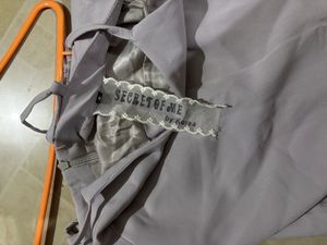 Light Grey Pleated Hem Dress