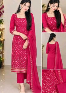 Heavy Work Kurta Set Material