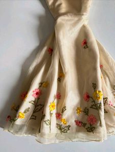 Charming Floral Strapless Dress