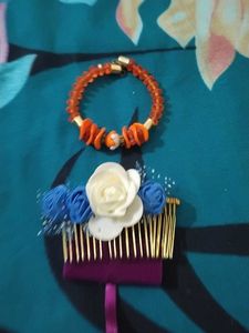 Bohemian Orange Beaded Bracelet