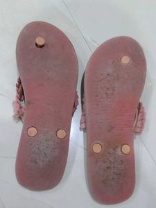 Cute Pink Ruffle Flip-Flops