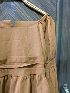 Stylish Brown Puff Sleeve Top