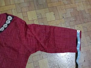 Red Striped Kurta