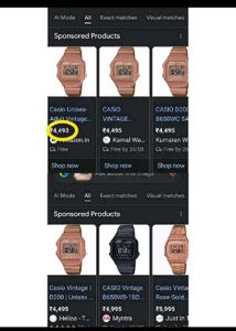 OG Casio Vintage Rose Gold Digital Watch