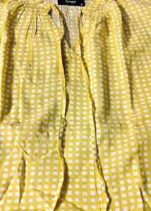 YELLOW CHECKERED TUNIC TOP