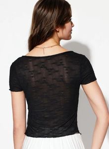 Chic Black Tie-Front Top
