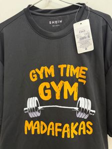 Shein Funny Gym Time Graphic T-Shirt