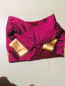 PATTUSAREE WITH BLOUSE, GOLD COLOR WORK