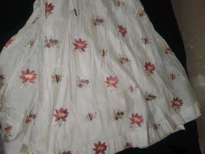 Elegant White Embroidered Lehenga Choli