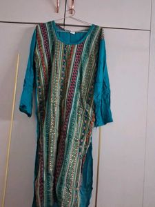 Teal Blue Kurta