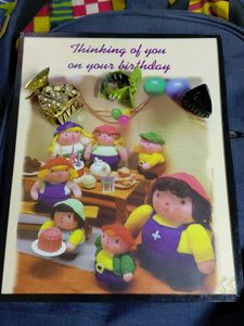 Cute Doll &amp; Hair Clips Birthday painting for wall