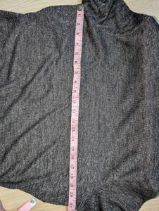 Charcoal Heather Sparkle Turtleneck Knit Dress