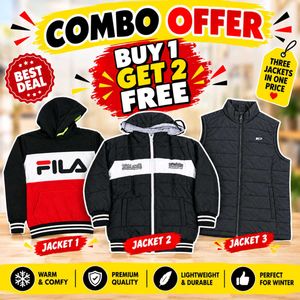 Combo Offer: Buy 1 Get 2 Free Jackets
