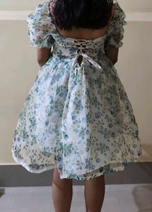 Floral Puff Sleeve Mini Dress