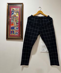Classic Black & White Checked Pants