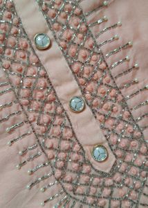New Pink Embroidered &amp; Bead Work Kurta Set🌸