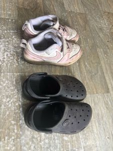 Combo of Nike Sneakers and Crocs