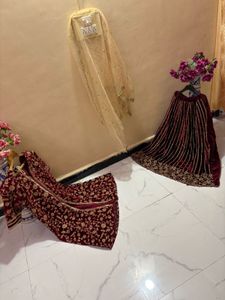 Embroidered Lehenga Choli Set with Dupatta