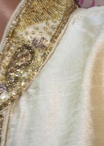 Shirwani cream Eid Offer Rhinestone free mala kard