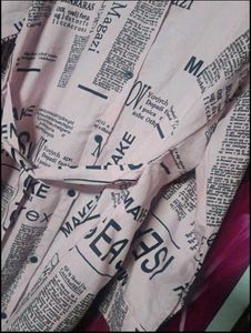Newspaper Print Shirt Dress