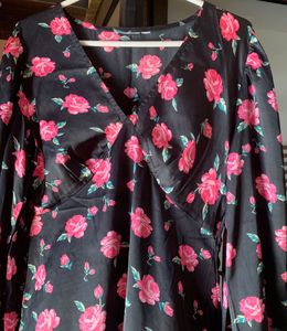 Floral Maxi Dress with Long Sleeves