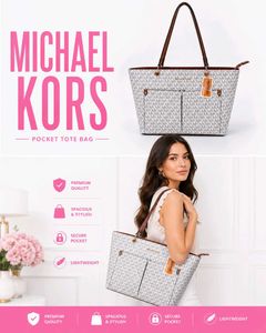 Michael Kors white 🤍 Pocket Tote Bag