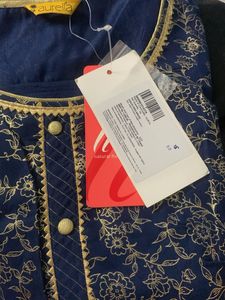 Elegant Aurelia Navy Floral Kurta