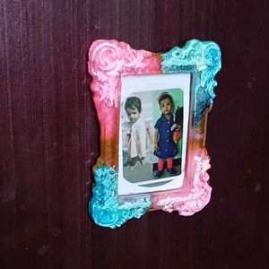 Handcrafted Double Photo Frame, fridge magnets